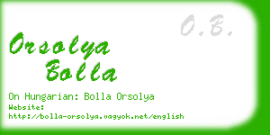 orsolya bolla business card